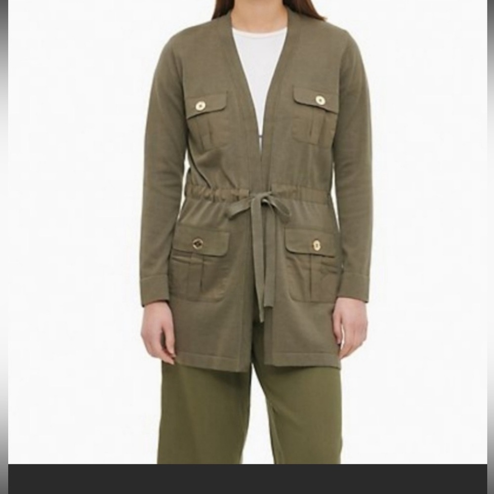 Calvin Klein Cardigan, jacket, army green, M, New
